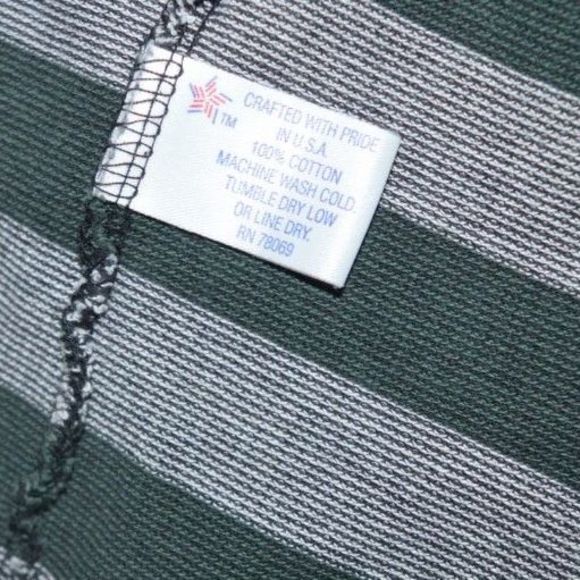 Vintage Ashworth Masters Knit Polo Golf Augusta Green Striped Shirt - Picture 5 of 8